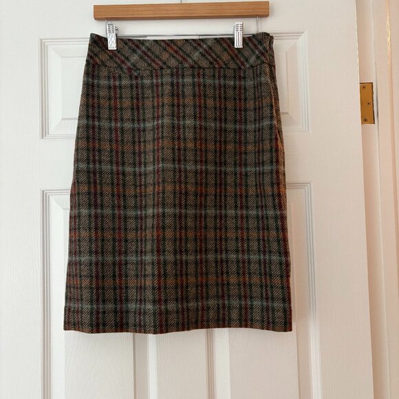 L.L. Bean Dresses & Skirts - LL Bean | Classic Wool Plaid Pencil Skirt